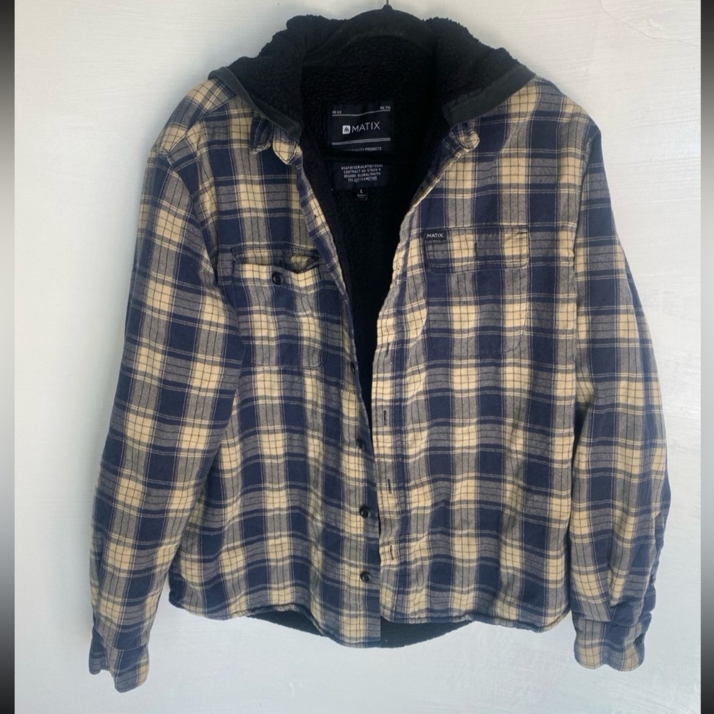 Matix Jacket Men’s Size L — Button Front With Hood